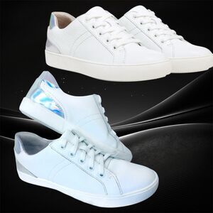 NATURALIZER Morrison Leather Women's Sneakers WHITE/Metallic SIZE US 8 SHOES